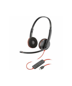 POLY BLACKWIRE 3220 STEREO USB-C HEADSET +USB-C/A ADAPTER (8X228A6)